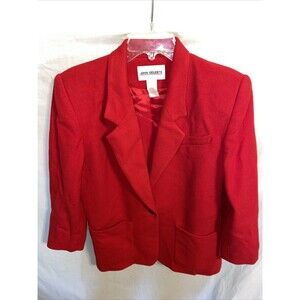 John Celeste Women’s Dressy Jacket Size 8 Red Cashmere Blend Going Out Formal